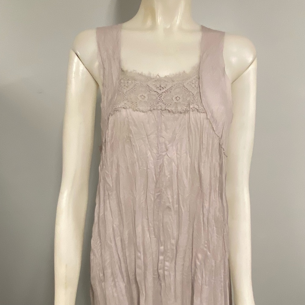acote sheer gray muslin dress size 4